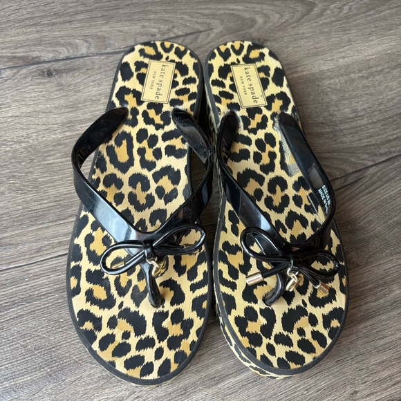 Kate Spade Leopard Print Platform Sandals size 9M - Picture 2 of 11